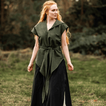 Green Hooded Viking Tunic for Women | Belt Included