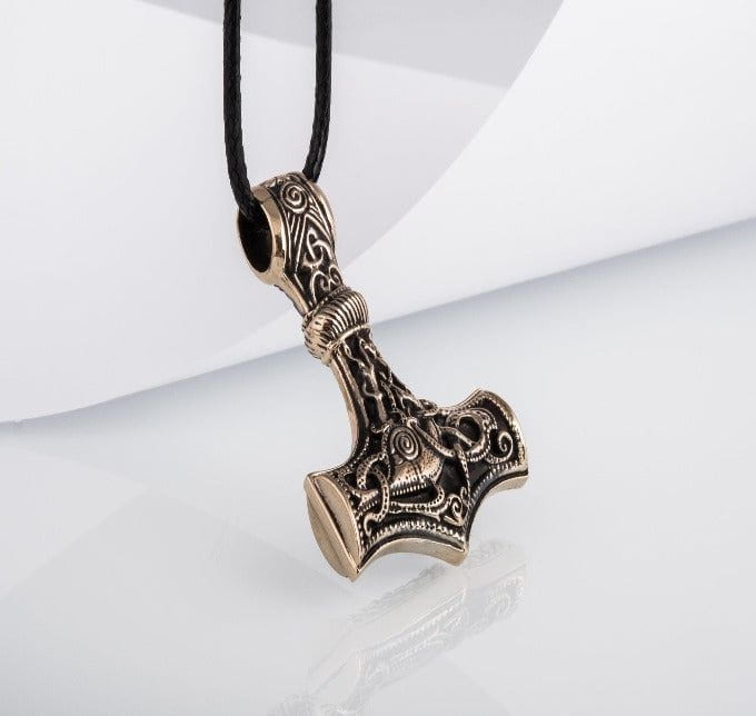Thor's Hammer Pendant Bronze Mjolnir from Mammen Village