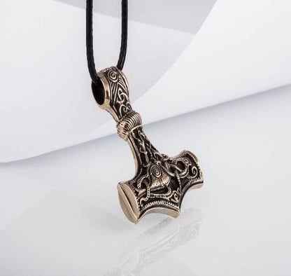 Thor's Hammer Pendant Bronze Mjolnir from Mammen Village