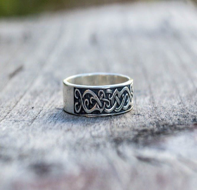 Viking-Inspired Ornament Ring | Handcrafted | Authentic Period Fashion