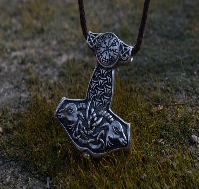 Thor's Hammer Pendant Sterling Silver Mjolnir from Sterling Silver Norse Necklace