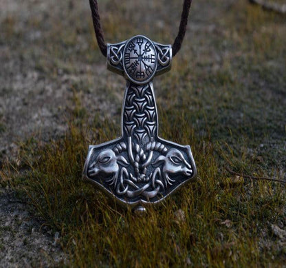 Thor's Hammer Pendant Sterling Silver Mjolnir from Sterling Silver Norse Necklace