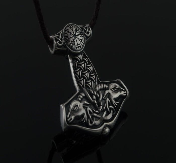 Thor's Hammer Pendant Sterling Silver Mjolnir from Sterling Silver Norse Necklace