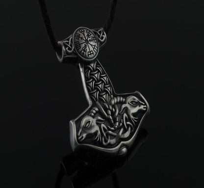 Thor's Hammer Pendant Sterling Silver Mjolnir from Sterling Silver Norse Necklace