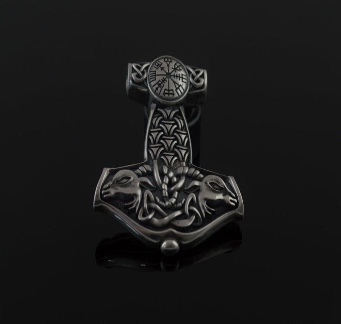 Thor's Hammer Pendant Sterling Silver Mjolnir from Sterling Silver Norse Necklace