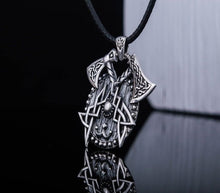Viking Axes with Shield Sterling Silver Norse Necklace