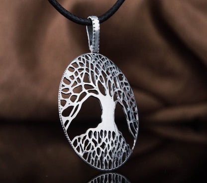 Yggdrasil The World Tree Sterling Silver Pendant Viking Necklace