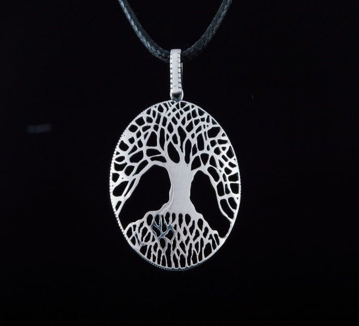 Yggdrasil The World Tree Sterling Silver Pendant Viking Necklace