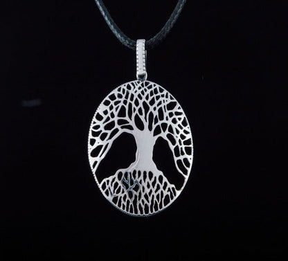 Yggdrasil The World Tree Sterling Silver Pendant Viking Necklace