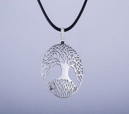 Yggdrasil The World Tree Sterling Silver Pendant Viking Necklace
