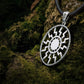 Black Sun Symbol Pendant Sterling Silver Viking Jewelry