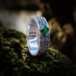Slavic Ornament Ring with Cubic Zirconia Sterling Silver Pagan Jewelry