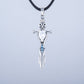 Norse Sword with Cubic Zirconia Pendant Sterling Silver Handmade Jewelry