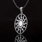 Black Sun Symbol Pendant Sterling Silver Viking Jewelry