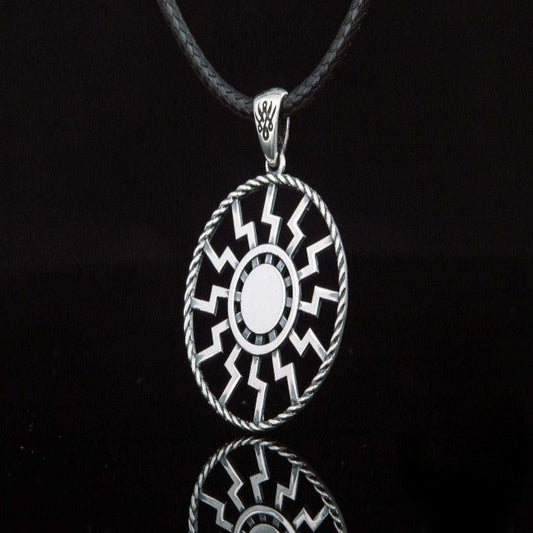Viking Necklace - Black Sun