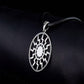 Black Sun Symbol Pendant Sterling Silver Viking Jewelry