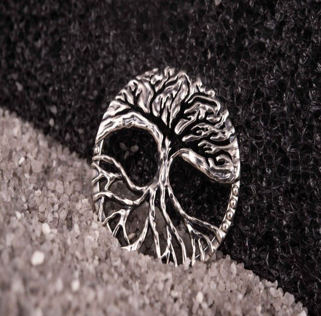 925 silver Yggdrasil The World Tree Pendant, Unique Handcrafted Viking Jewelry