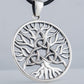 Yggdrasil with Triquetra Symbol Pendant Sterling Silver Viking Jewelry