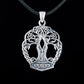 Yggdrasil with Mjolnir Pendant Handmade Sterling Silver Viking Necklace