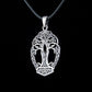 Yggdrasil with Mjolnir Pendant Handmade Sterling Silver Viking Necklace