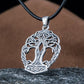 Yggdrasil with Mjolnir Pendant Handmade Sterling Silver Viking Necklace