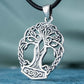 Yggdrasil with Mjolnir Pendant Handmade Sterling Silver Viking Necklace