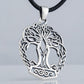 Yggdrasil with Mjolnir Pendant Handmade Sterling Silver Viking Necklace