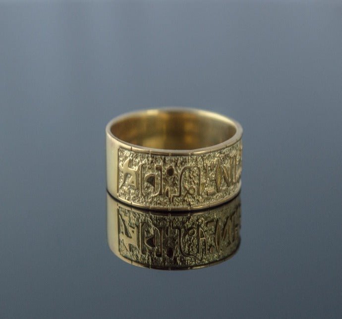 Egypt Symbol Ring Gold Unique Handmade Jewelry