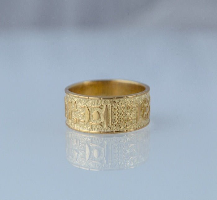 Egypt Symbol Ring Gold Unique Handmade Jewelry