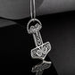 Small Thor's Hammer Pendant Sterling Silver Mjolnir Scania Island