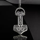 Small Thor's Hammer Pendant Sterling Silver Mjolnir Scania Island