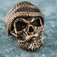 Skull Biker Ring Bronze Unique Handmade Jewelry