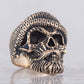 Skull Biker Ring Bronze Unique Handmade Jewelry