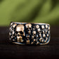 Ring with Skulls Bronze Unique Handmade Biker Jewelry