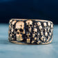 Ring with Skulls Bronze Unique Handmade Biker Jewelry