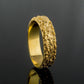 Gold Ring with Flower Ornament Unique Handmade Jewelry