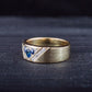 14K Gold Ring with Cubic Zirconia Handmade Viking Workshop Jewelry