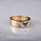 14K Gold Ring with Cubic Zirconia Handmade Viking Workshop Jewelry