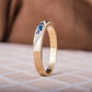 14K Gold Ring with Cubic Zirconia Handmade Viking Workshop Jewelry