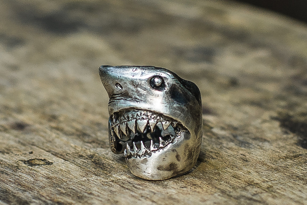 Shark Sterling Silver Animal Ring Unique Jewelry