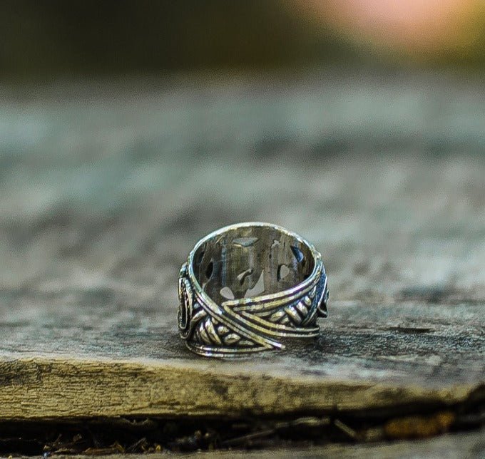 Jormungandr Ring Sterling Silver Handcrafted Norse Jewelry