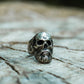 Bearded Skull Sterling Silver Unique Ring Biker Jewelry