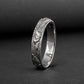 Wolf Ornament Ring Ruthenium Plated Sterling Silver Black Limited Edition Norse Ring