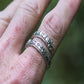 Ouroboros Ring with Elder Futhark Runes Sterling Silver Handmade Viking Jewelry