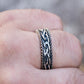 Unique Viking Ring with Norse Ornament Sterling Silver Handcrafted Jewelry