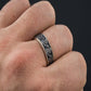 Viking Ring with Scandinavian Ornament Sterling Silver Unique Jewelry