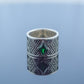 Slavic Ornament Ring with Cubic Zirconia Sterling Silver Pagan Jewelry