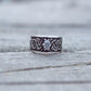 Beautiful Ornament Ring with White Cubic Zirconia Sterling Silver Viking Jewelry