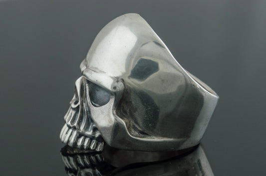 Skull Ring Sterling Silver Unique Biker Jewelry