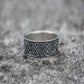 Ring with Norse Ornament Sterling Silver Viking Jewelry